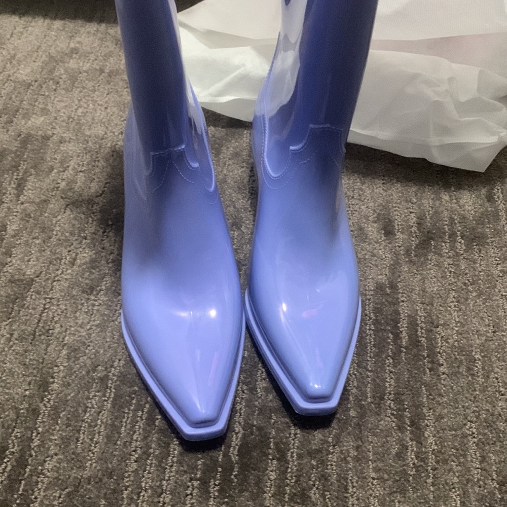 Jeffrey Campbell NEW Lilac Thunderstorm Cowboy Western Rain Boots - Picture 3 of 6